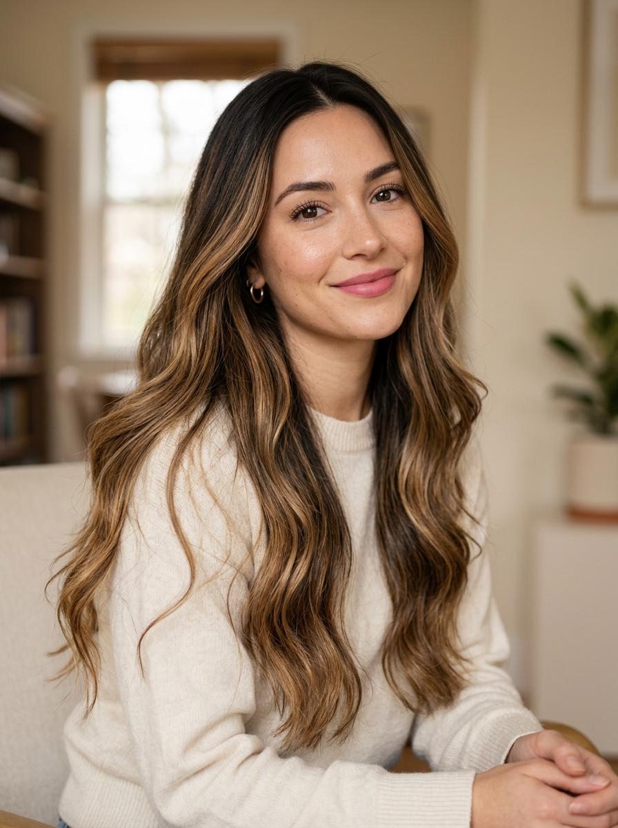 Caramel Balayage - Haarfarben Idee